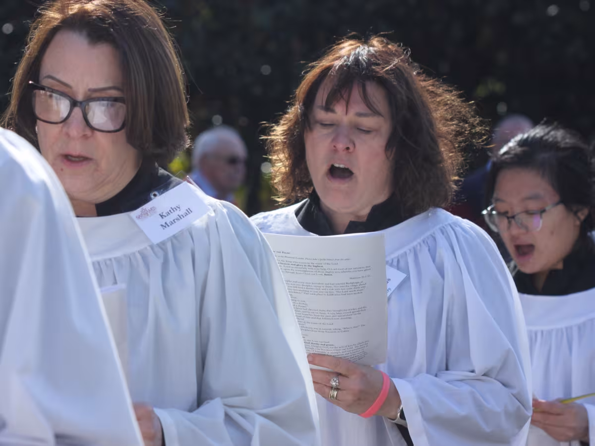St. James community in worship